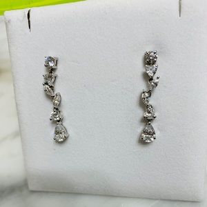 Linear drop earrings